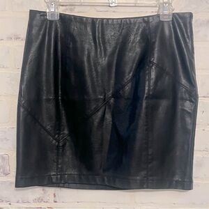 Faux Leather Mini Skirt